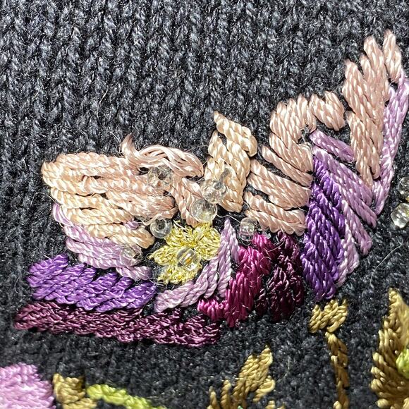 Vintage Heirloom Collectables Embroidered Floral Cardigan Plus Size Women 26-28 - Picture 10 of 11